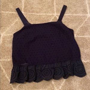 navy embroider tank top from jcrew